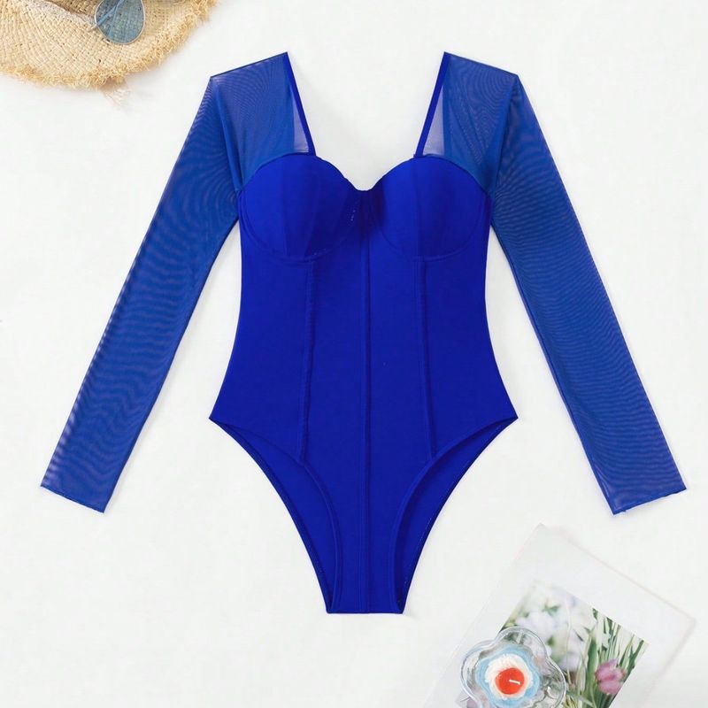 Maillot de bain une pièce pour femme, imprimé dos nu, sexy, cache-maillot, deux pièces_voghion.com