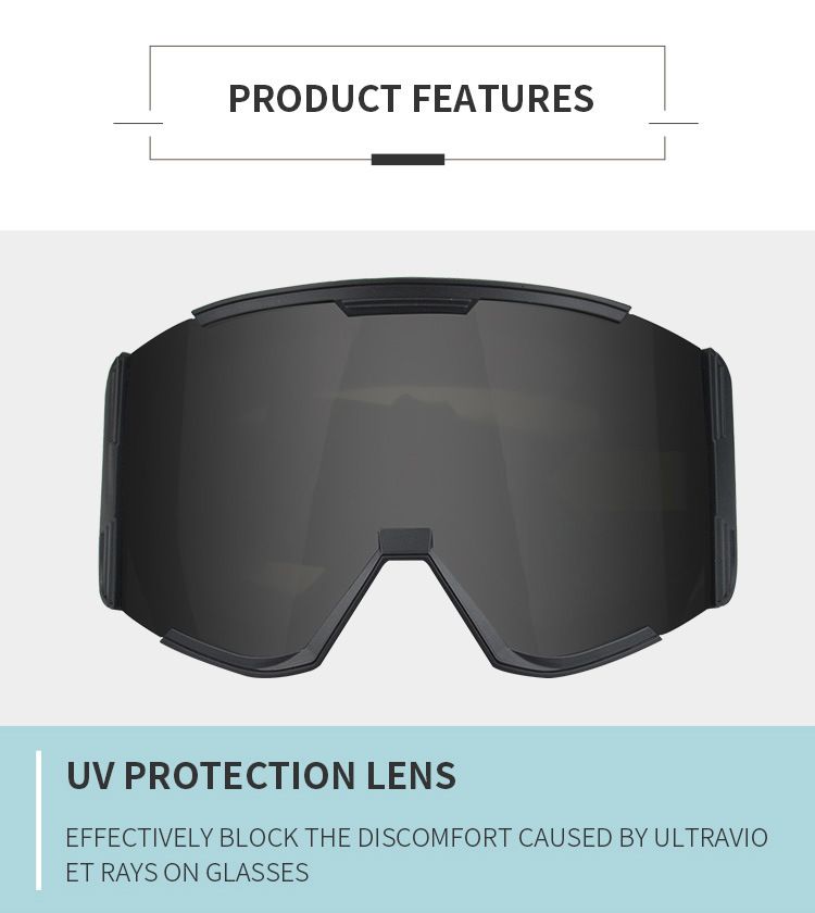 Suministros de esquí: Gafas de esquí, gafas de esquí para exteriores de alta definición, coloridas, resistentes al viento y a los rayos UV._voghion.com