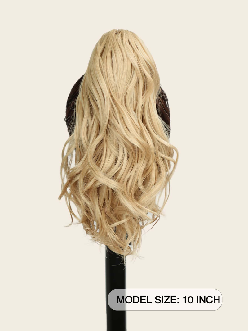 Artiglio per estensione coda di cavallo Clip per mascella riccia ondulata corta e spessa in coda di cavallo Capelli finti Parrucchino sintetico dall'aspetto morbido e naturale_voghion.com