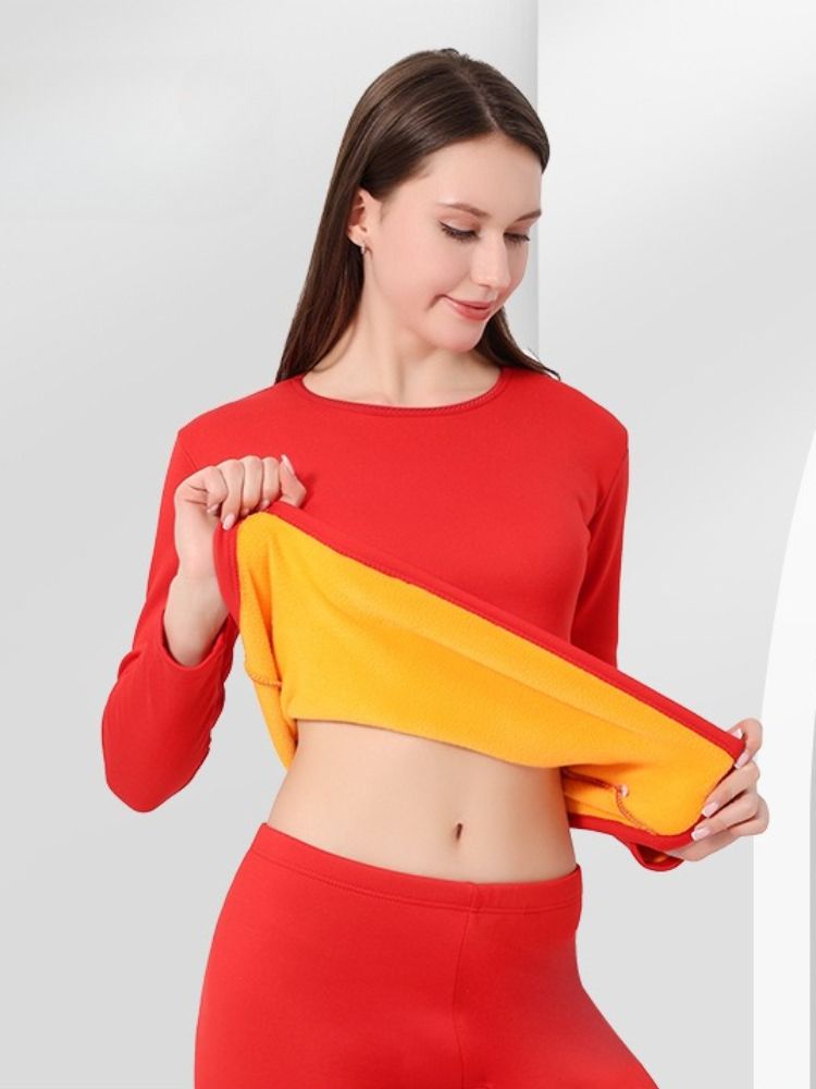 K Golden Fluff Warm Round Neck Sweater With Thickening For Women Plus Size Autumn Clothes_voghion.com