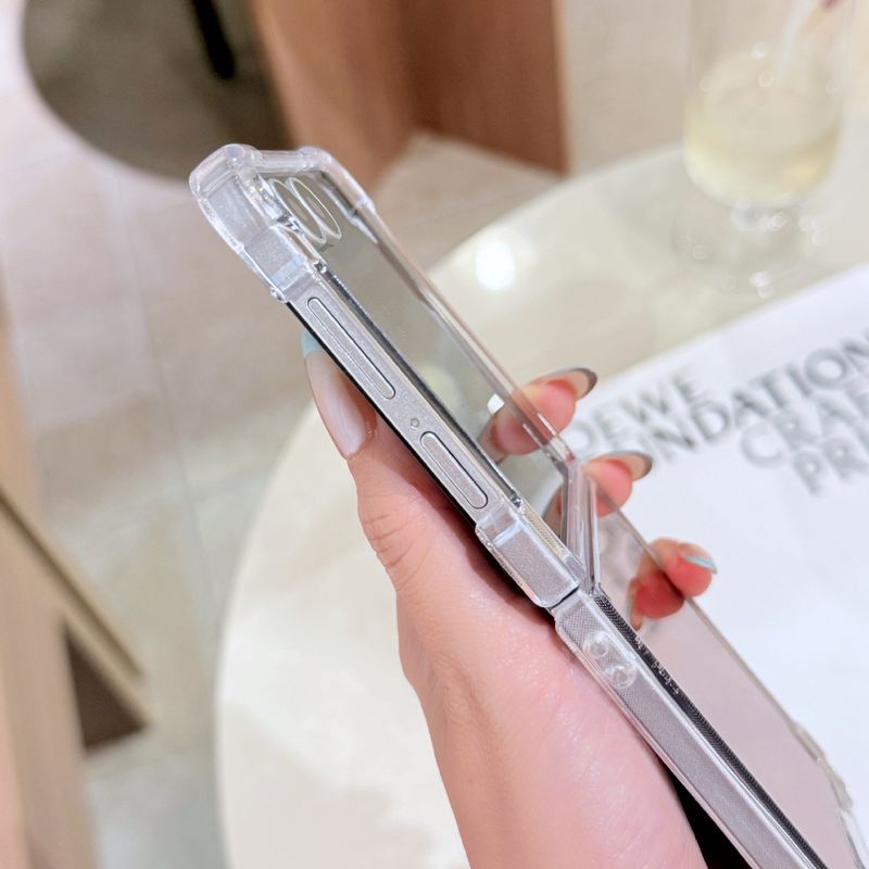 Suitable For Samsung Galaxy 7 Phone Case Transparent Foldable Screen Z Flip 6 Mirror 5 Protective Cover Shockproof_voghion.com