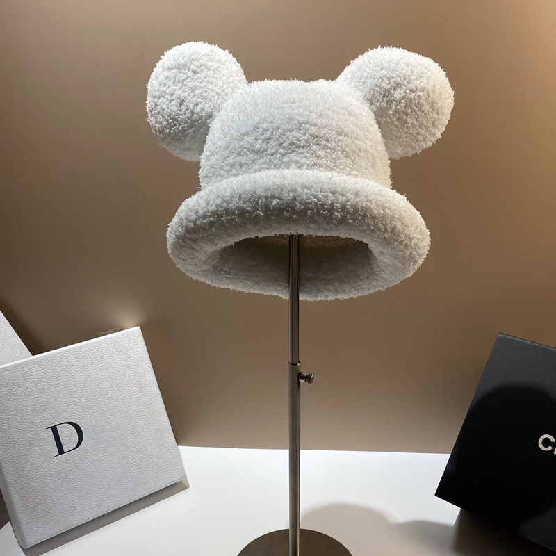Cappello con orecchie d'orso in versione leggera, alla moda, carino, dolce, autunno e inverno, versatile, con personalità_voghion.com