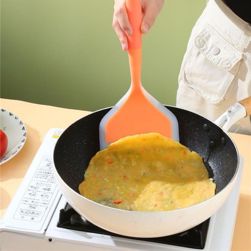 Mehrzweck-Pfannenutensilien mit Antihaftbeschichtung – Eierspatel aus Silikon, breiter Pfannkuchenwender und Eierwender zum Kochen und Backen_voghion.com