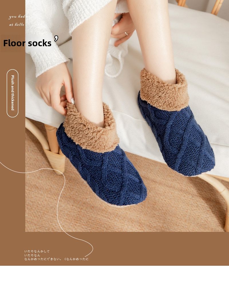 Autumn And Winter Floor Socks Home Warmth Women's Confinement Socks Snow Socks Sleep Carpet Socks Slippers Socks Men's Non-slip_voghion.com