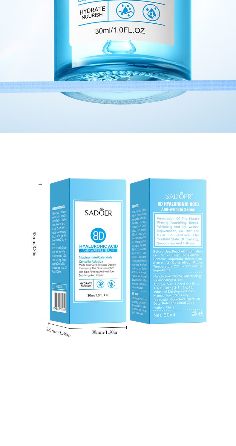 SADOER8D Hyaluronic Acid Anti-Wrinkle 6 Set Hydrating Nourishing Cream Moisturizing Rejuvenating Cream Set Collagen: Enhances Elasticity, Tightens Co_voghion.com