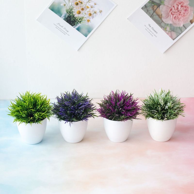 32 maglie erba fenice bonsai simulazione pianta ornamenti palla di fiori palla di erba in vaso decorazione per la casa piccoli ornamenti_voghion.com