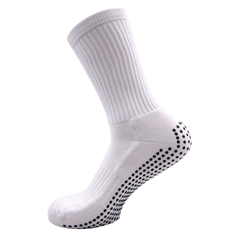 2025d Solid Color Non-Slip Soccer With Dotted Cushioning, Wear-Resistant Towel Bottom Sports Socks For Men, Sweat-Absorbent_voghion.com