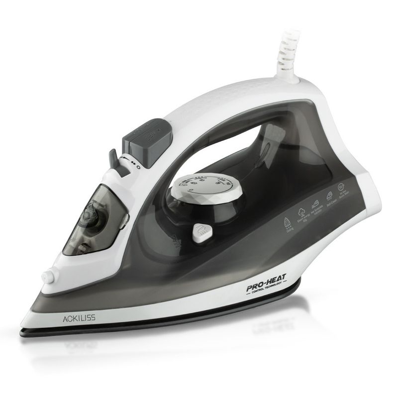 Ceramic Soleplate Steam Iron, Compact Handheld Electric Ironing Machine, Lightweight And Portable For Household Use, Anti-Stick Surface, EU Plug_voghion.com