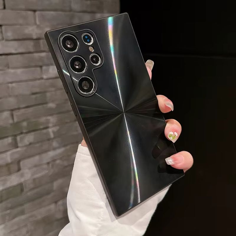 Carcasă de telefon de lux, cu aspect de auroră intermitentă, culoare solidă, pentru Samsung Galaxy S25, S24, S23, S22 Ultra Plus, A14, A34, A54, 5G, rezistentă la șocuri_voghion.com