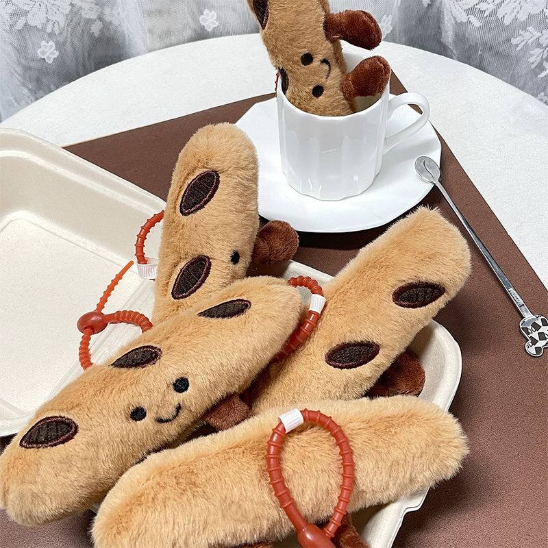 Cute French Baguette Plush Bread Stick Doll Croissant Doll Keychain Pendant School Bag Ornament_voghion.com