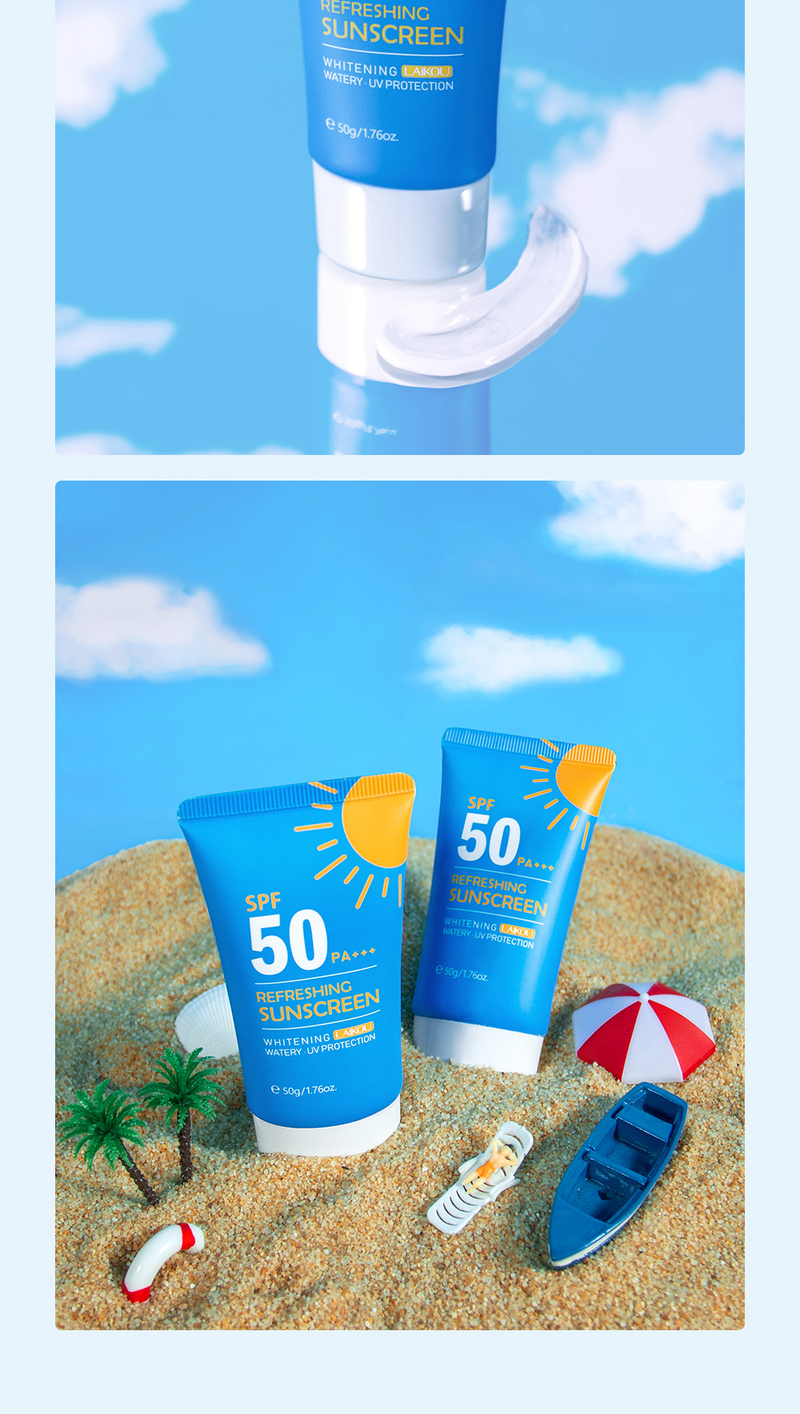 Päikesekaitsekreem Niisutav Värskendav Valgendav Päev Rasueritust Kontrolliv Päikesekaitsekreem Pleegitav Näohooldus SPF 50 plokk_voghion.com