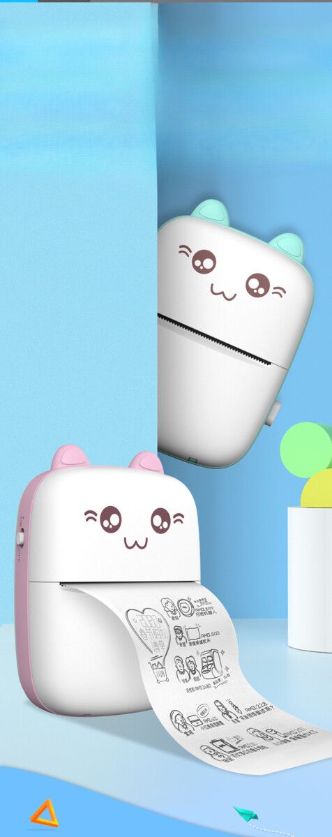 Hot-selling draagbare miniprinter, draadloos kan verbinding maken met mobiele telefoon, kleine huishoudelijke zelfklevende etikettenprinter_voghion.com