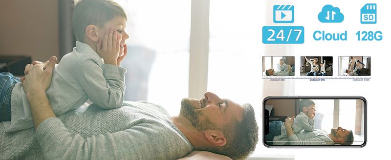 2PCS 2K WiFi Camera Tuya Smart Life Wireless Baby Indoor Surveillance IP Cam Home Pet Monitor Night Vision Two-Way Audio_voghion.com