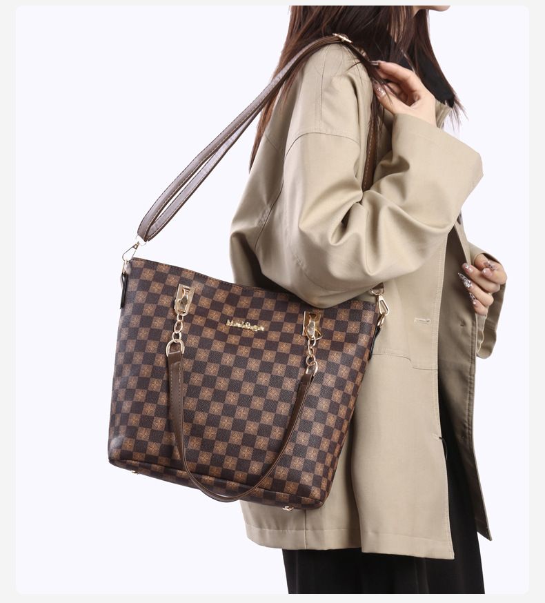 Borse da donna, borsa da donna retrò, nuova moda, borsa a quadri per mamma e bambino, grande capacità, semplice, da portare a mano, a tracolla_voghion.com