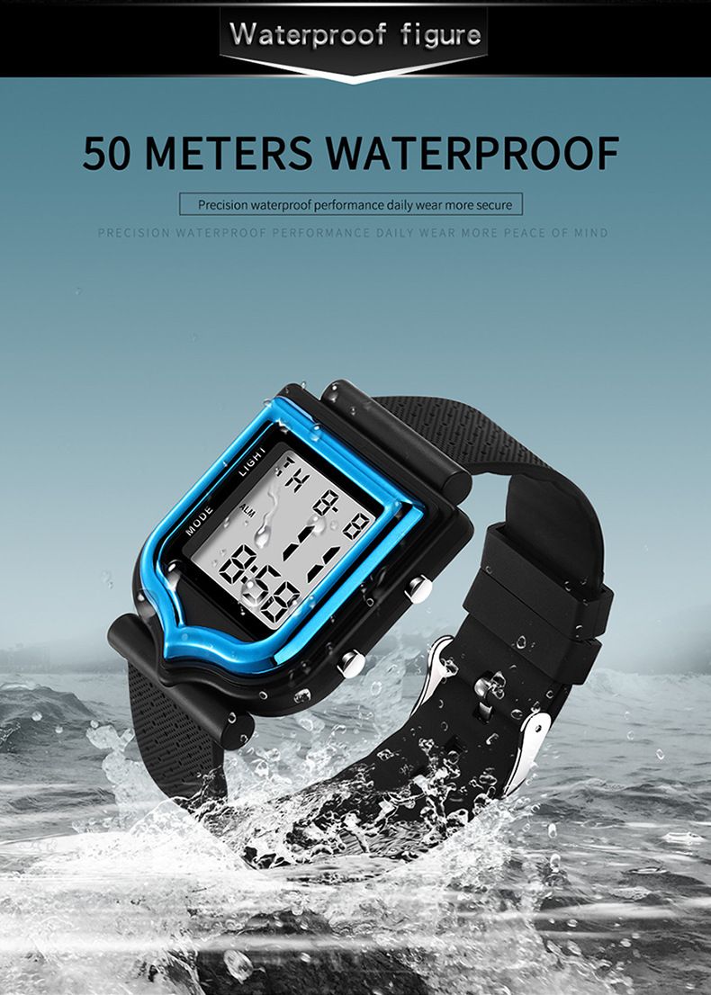 Reloj electrónico deportivo luminoso resistente al agua para correr para hombre Reloj de moda para hombre_voghion.com