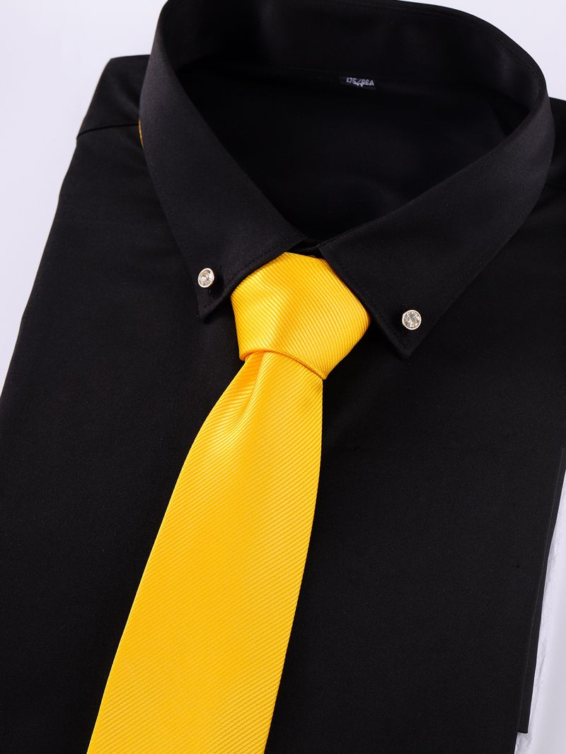 Cravatta nera a righe da uomo, elegante e formale, con cerniera, senza nodo, disponibile in magazzino, da 8 cm, facile da tirare._voghion.com