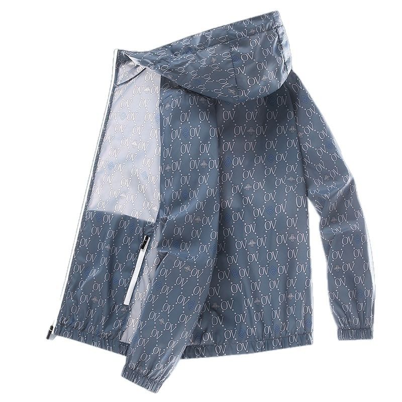 Suitable For All Seasons Ice Silk Sun Protection Jacket For Men, Summer Lightweight Loose Trendy Breathable Couple's Casual Hooded Coat_voghion.com