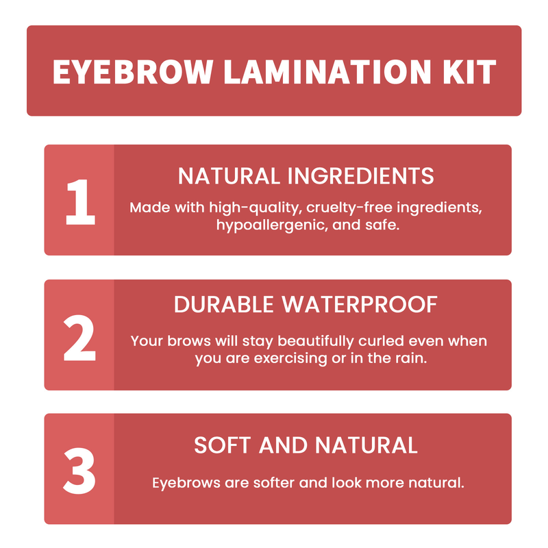 Ensemble de sourcils en plastique à pressage à froid, réglage Durable sauvage, vent laminé, DIY_voghion.com