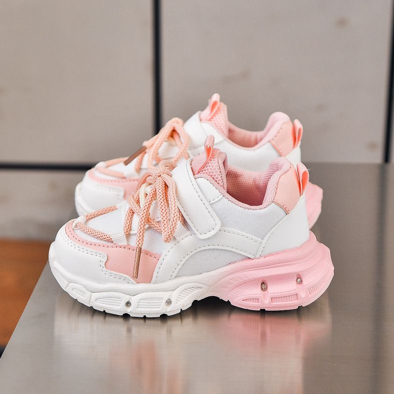 Chaussures de sport coréennes pour filles, printemps-automne 2025, chaussures de course à LED pour enfants, semelles souples, vente en gros_voghion.com