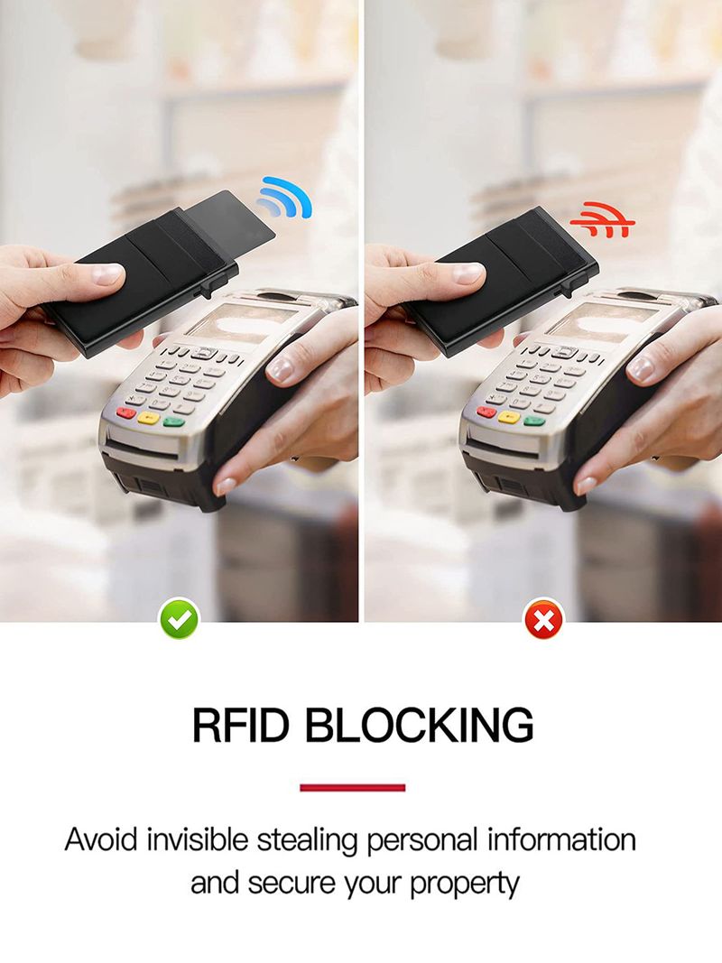 Passporthüllen & Portemonnaien Nei Männer Einfach Ultradënn RFID-Schutz Portemonnaie Kaartehülle Aluminiumlegierung Säitendréckkaartehülle_voghion.com