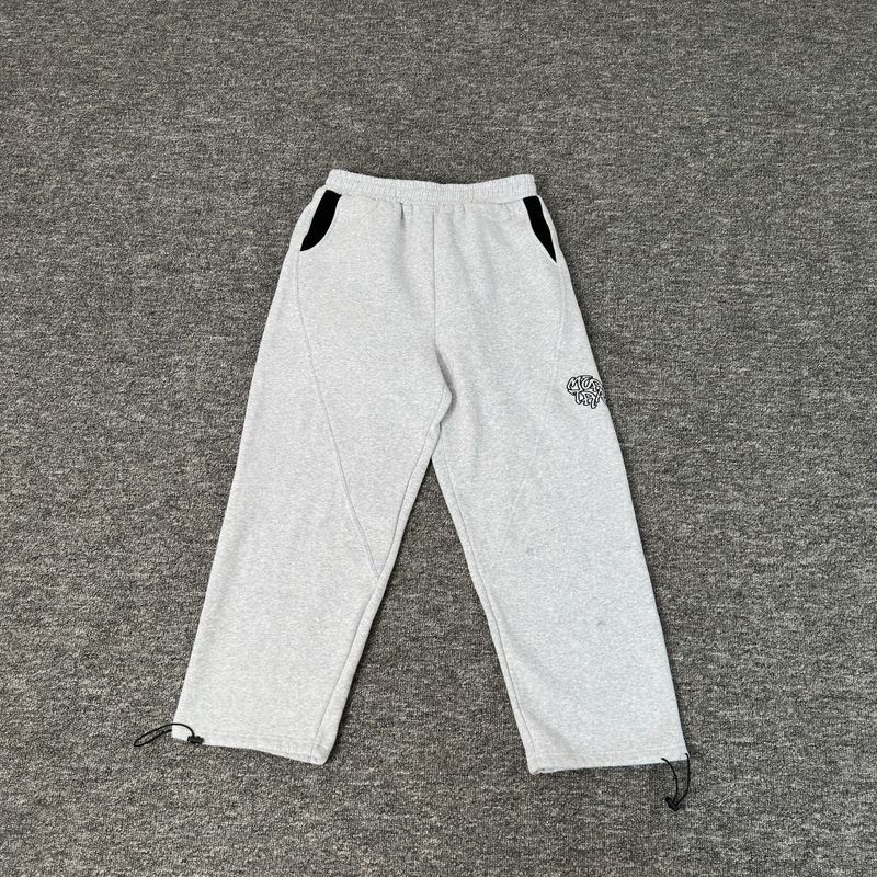 Mertra Patchwork Stickerei Fleece High Street Lose Unisex Fledermausärmel Hoodie Sweatshirt Lässiges Langes Hosenset_voghion.com