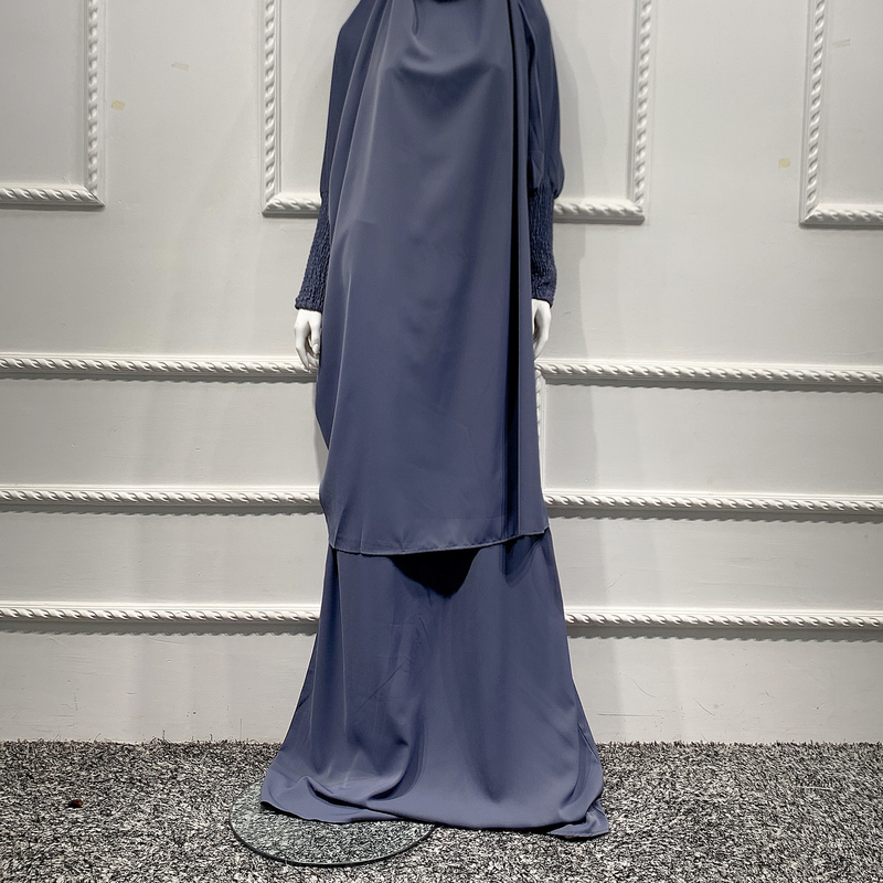 Large swing solid color robe suit dress _voghion.com