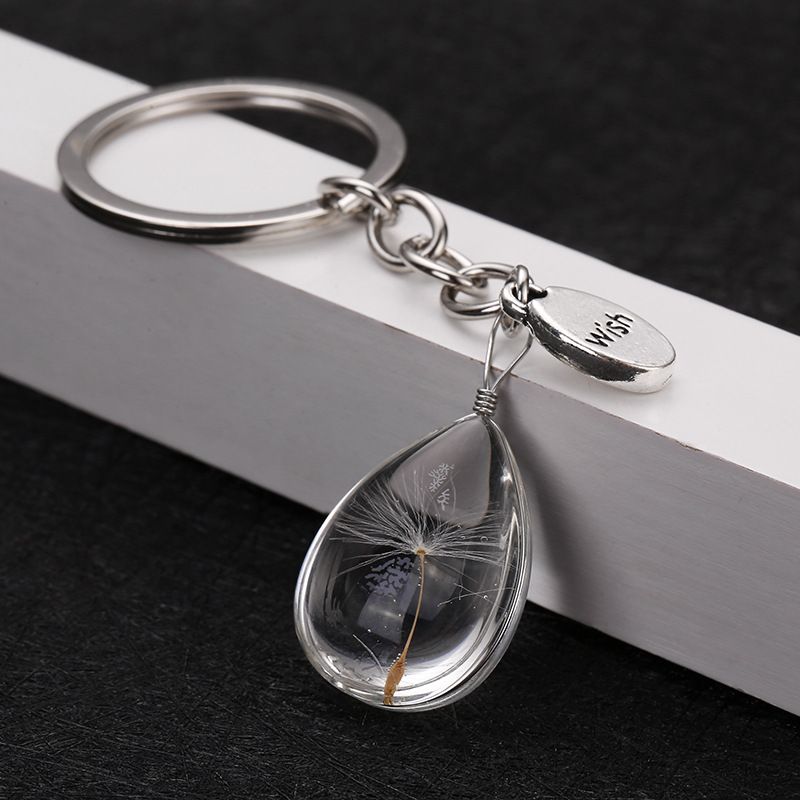 Dandelion pendant embossed keychain Mother's Day gift_voghion.com