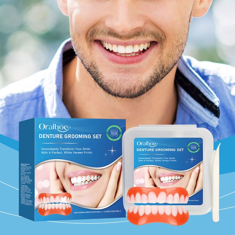 Oralhoe Shows Natural Smile Teeth Modification Plaid Material Oral Care Set_voghion.com