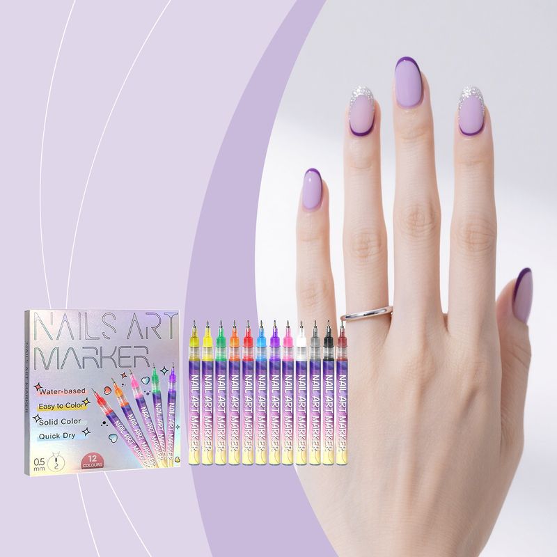 Pennarello per nail art multicolore, facile da usare, multiuso e fai da te, per unghie artistiche_voghion.com