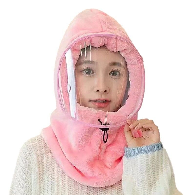 LazyZoom Women's Riding, Cold-Proof Air Mask, Lei Feng Warm Cotton Neck Warmer, Integrated Hat, Windproof Ear Protection Hat For_voghion.com