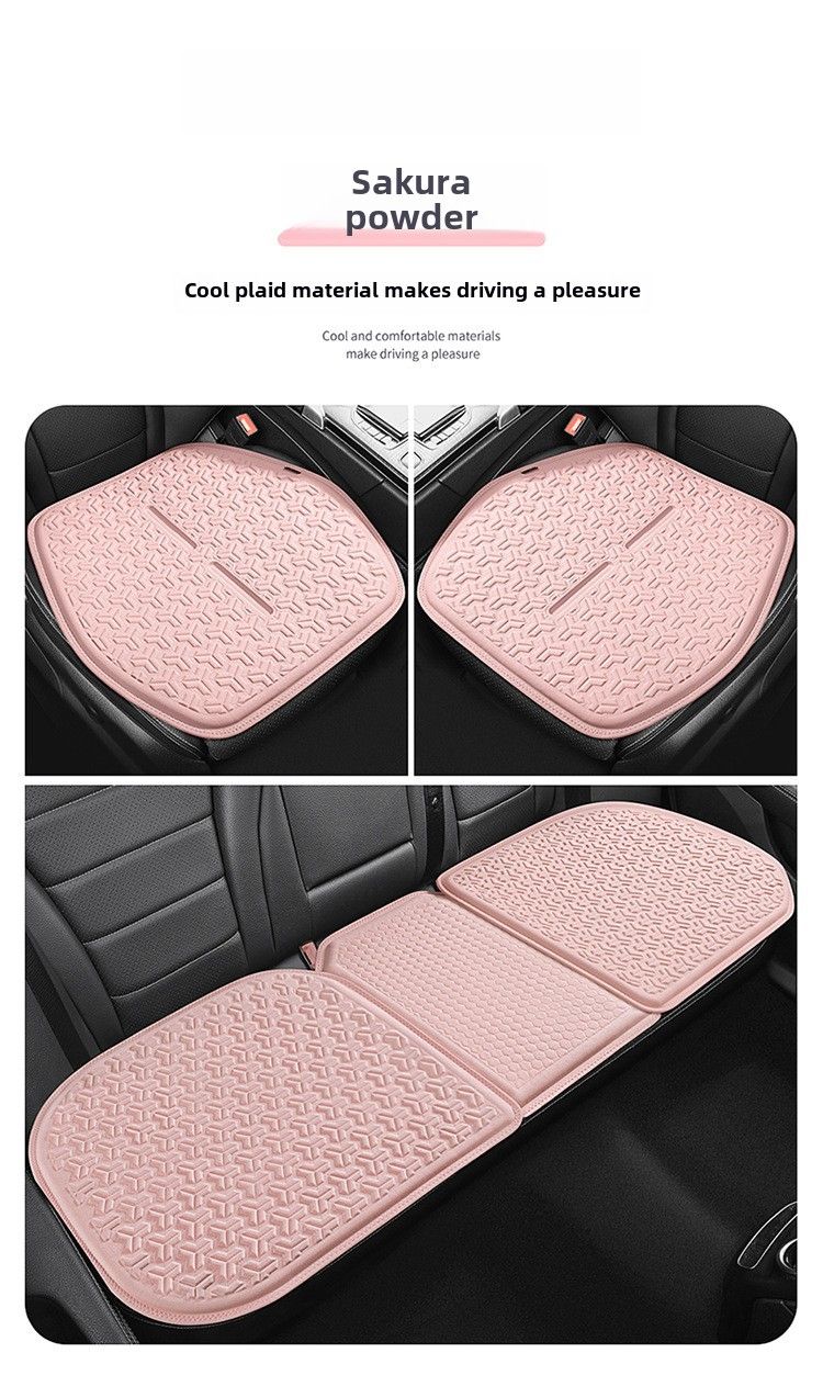 Coussin de voiture quatre saisons universel été trois pièces coussin de refroidissement en soie glacée coussin de siège en gel coussin de refroidissement en nid d'abeille pour bureau_voghion.com