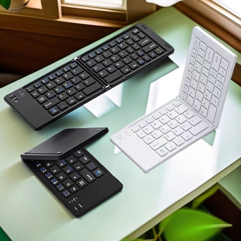 Bluetooth sem fio para celulares, computadores, iPads, tablets, laptops de escritório, teclado dobrável_voghion.com