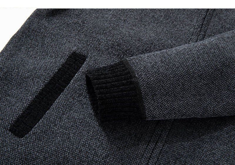 Giacca invernale da uomo in pile con fodera in sherpa e collo in pelliccia sintetica, capospalla caldo ed elegante per abbigliamento casual (nero, cachi, grigio, verde scuro)_voghion.com