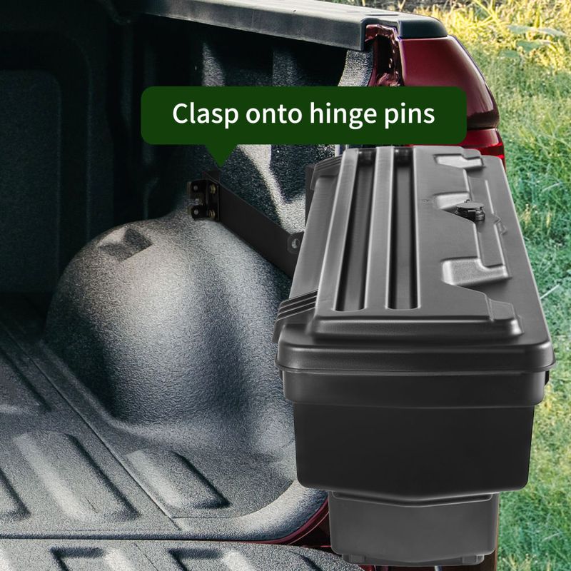 VEVOR Truck Bed Storage Box, Lockable Lid, Waterproof ABS Wheel Well Tool Box 6.6 Gal/20 L with Password Padlock, Compatible with Dodge Ram 1500 2019-_voghion.com