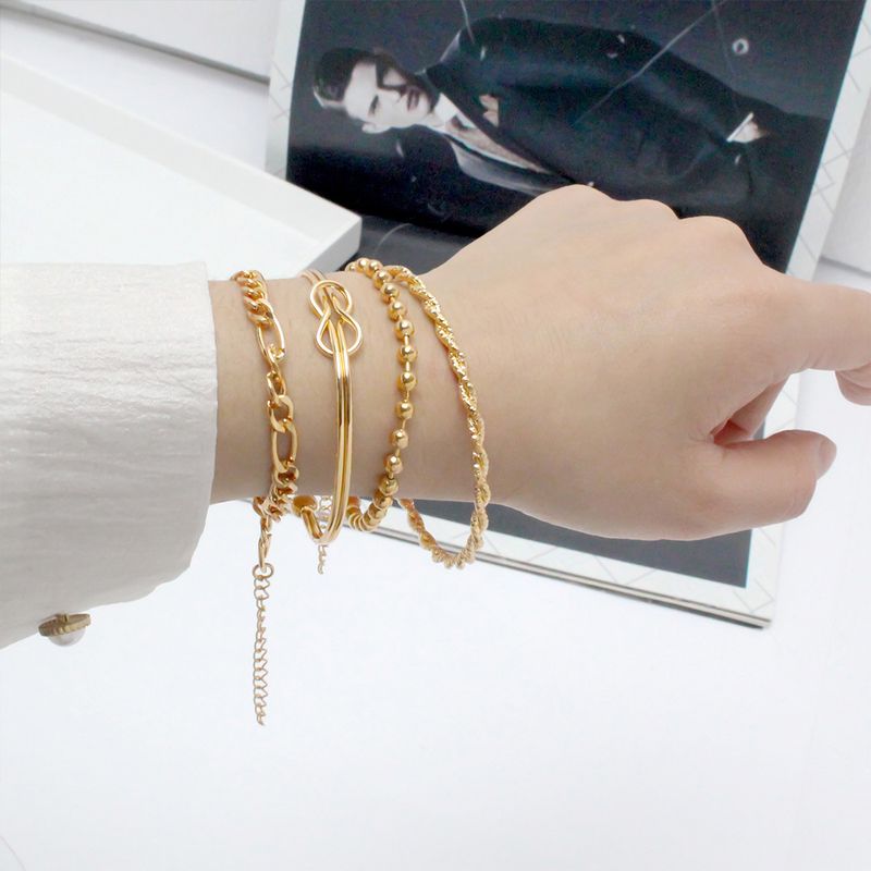 Ins Niche Fashion Simple Hand Jewelry For Women Multi Layer Stacking Adjustable Bracelet Set BR1880_voghion.com