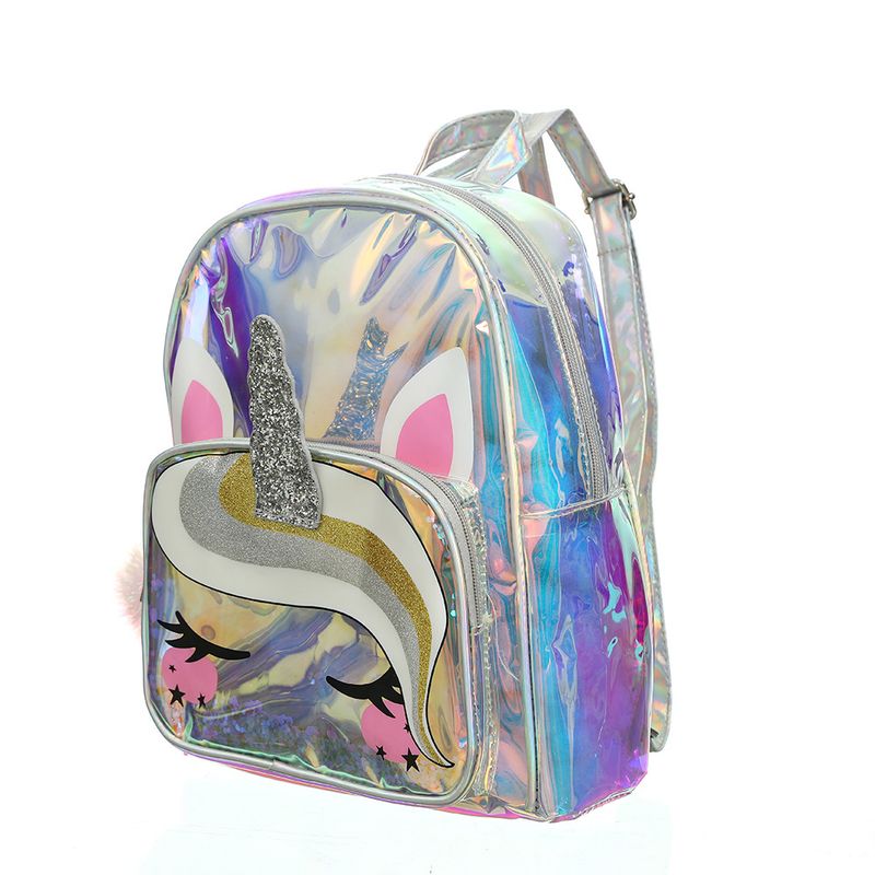 Zaino unicorno fantasy laser unicorno TPU trasparente porta carte zaino per bambini ragazza piccola principessa zaino scolastico_voghion.com