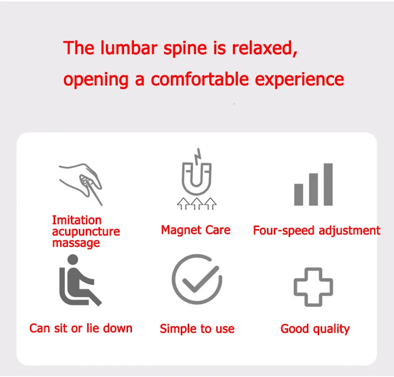 Rückenmassagegerät, 4-stufiges Rückendehner-Massagegerät, Rücken-Nacken-Muskel-Entspannung, Lendenwirbelsäulen-Rückenmassagegerät, Magnetfeldtherapie, Wirbelsäulen-Cracker_voghion.com