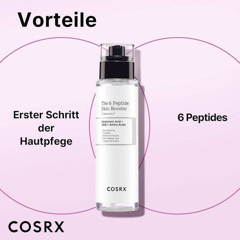 COSRX 6 Peptide Collageen Serum Toner Gezicht voor Vernieuwing en Versteviging met Niacinamide en Hyaluronzuur, Verbetert de Huid_voghion.com