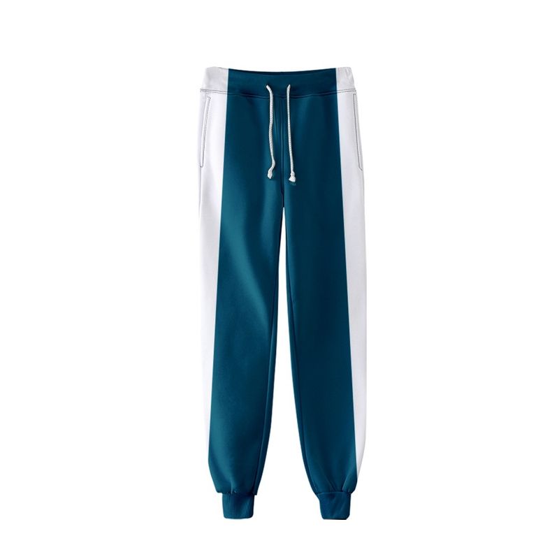 Bugose Fish Coat Hoodie+Pants+Short Sleeves 3-Piece Set Blue_voghion.com