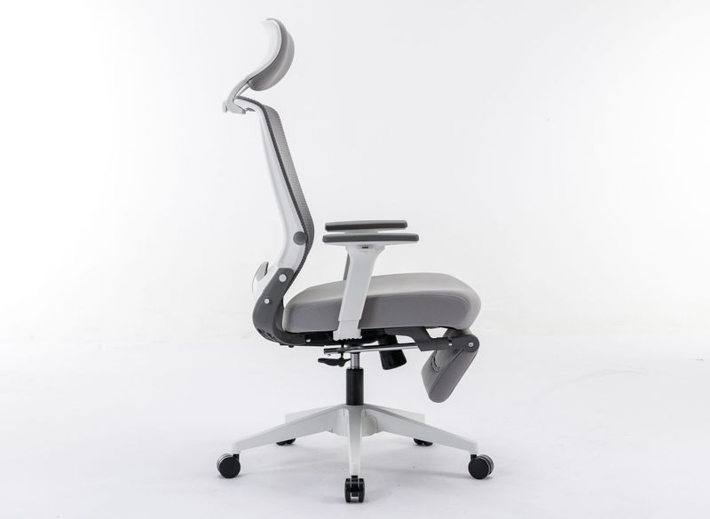 Ergonomic Office Chair With Lumbar Support & Headrest & Flip-up Arms Height Adjustable Rocking Home Office Desk Swivel High Back Computer Chair Warm Taupe Mesh Study Chair_voghion.com