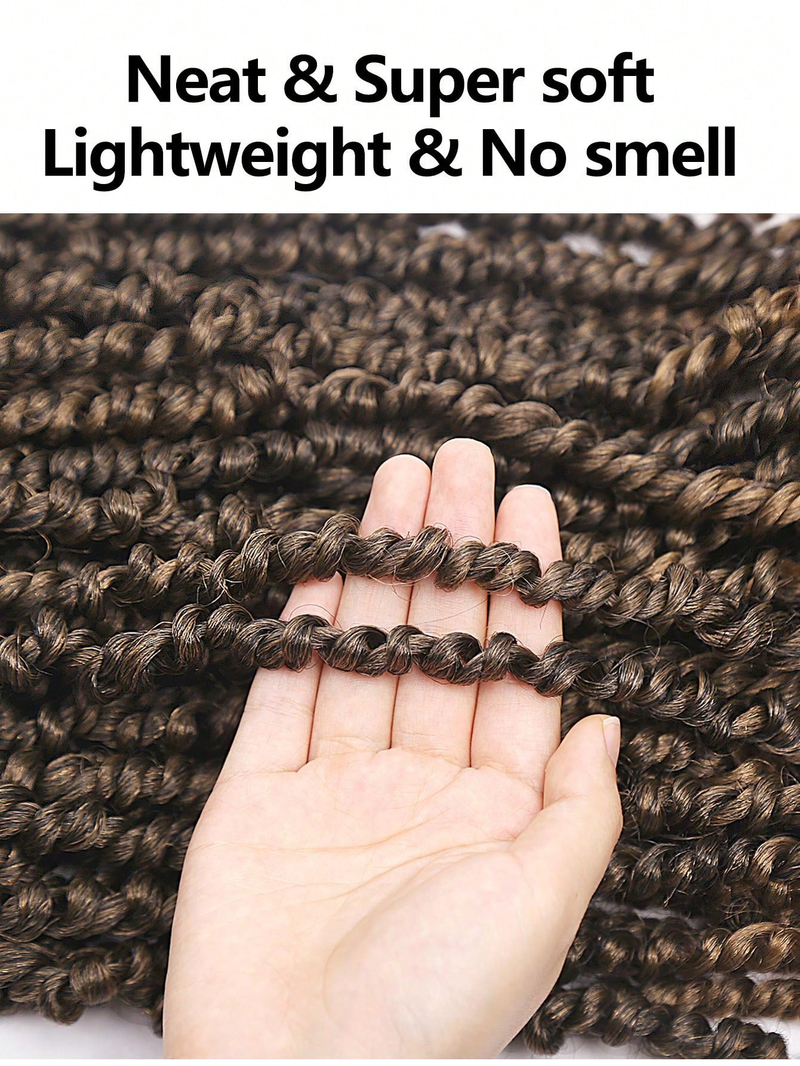 Passion 2pcs/Pack Prelooped Braids Pretwisted Spring Twist Crochet Hair For Women_voghion.com
