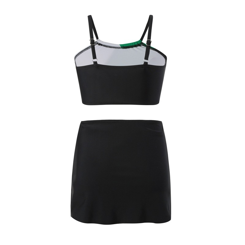 Mère et enfants filles trois pièces robe couleur printemps chaud maillot de bain mignon vêtements de plage maillot de bain pour enfants_voghion.com