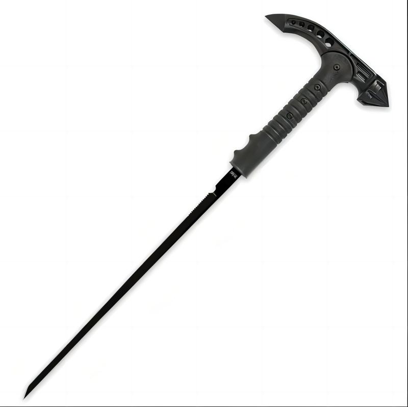 Bâton de marche en alliage d'aluminium à trois sections, poignée en T absorbant les chocs, poignée droite, équipement de plein air, vente_voghion.com