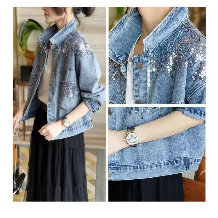 Chaqueta vaquera para mujer Chaquetas para mujer Abrigos vaqueros Chaqueta vaquera para mujer Chaqueta vaquera para mujer Abrigo de mujer Nuevo en_voghion.com