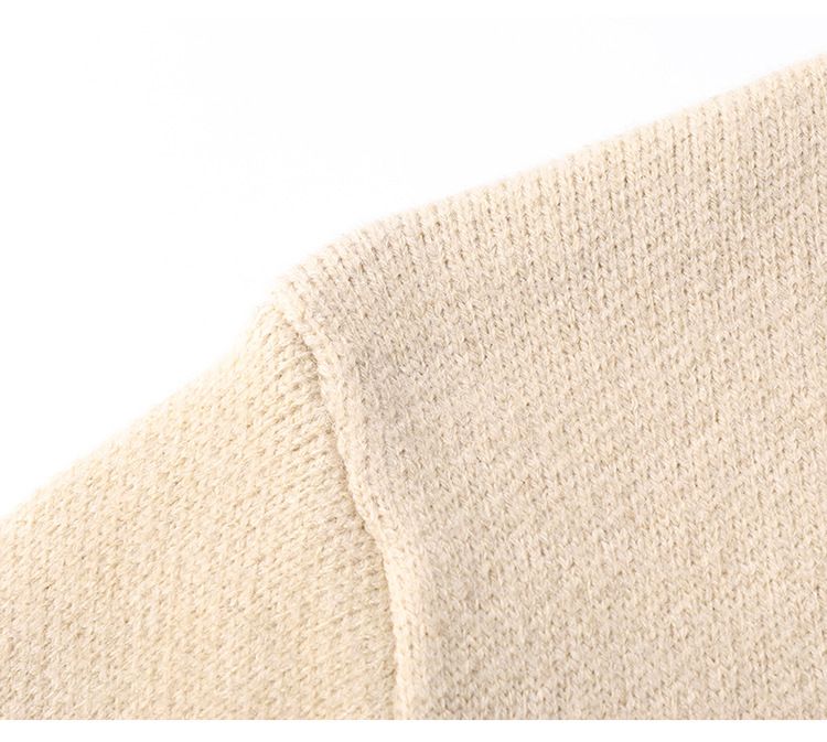 Herrenbekleidung Herren-Strickjacke mit Stehkragen und Reißverschluss – Minimalistische Strickpulloverjacke (Creme/Grau/Schwarz, M-XXXL)_voghion.com