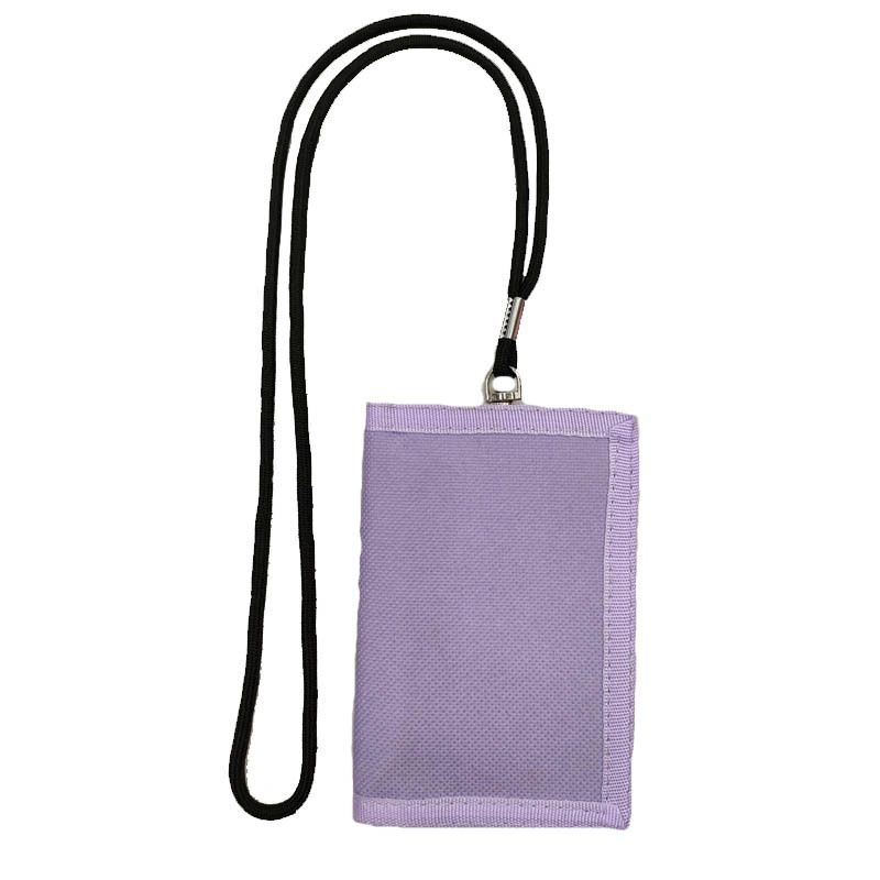 Carteira masculina de lona com cordão, zíper, bolso, clipe, chaveiro dobrável, compartimento para cartão, bolsa para dinheiro_voghion.com