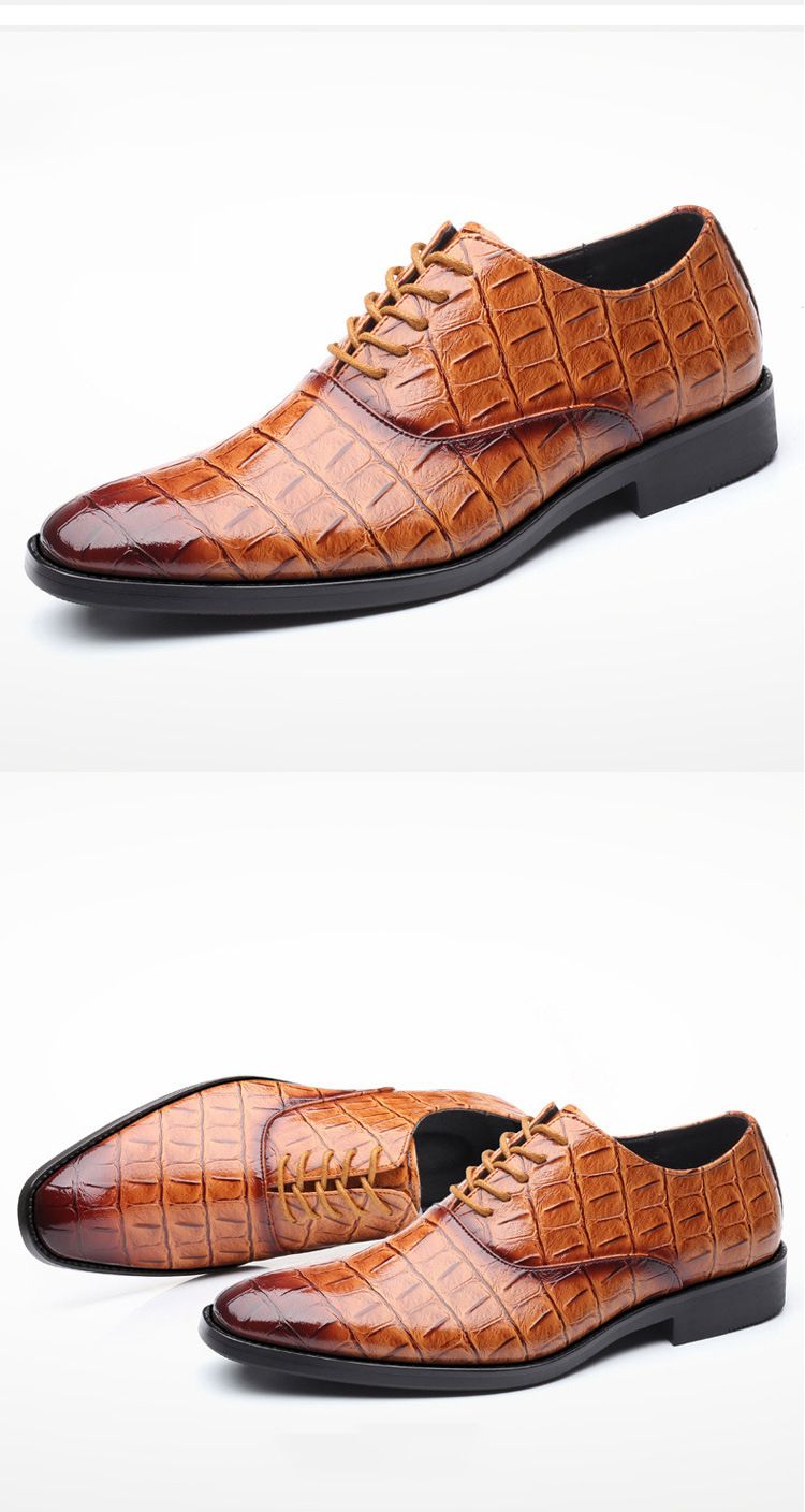 Heren Business Casual Dress Oxfords Formele Veterschoenen voor Kantoor, Feesten en Dagelijks Gebruik_voghion.com