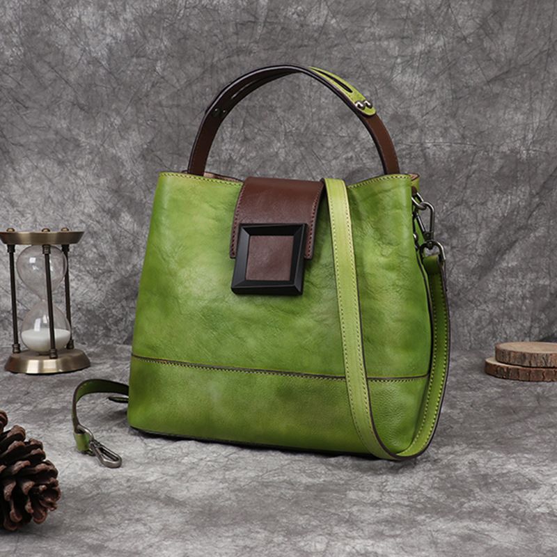Echtes, cremefarbenes Leder, multifunktionale Damenhandtasche, Umhängetasche_voghion.com
