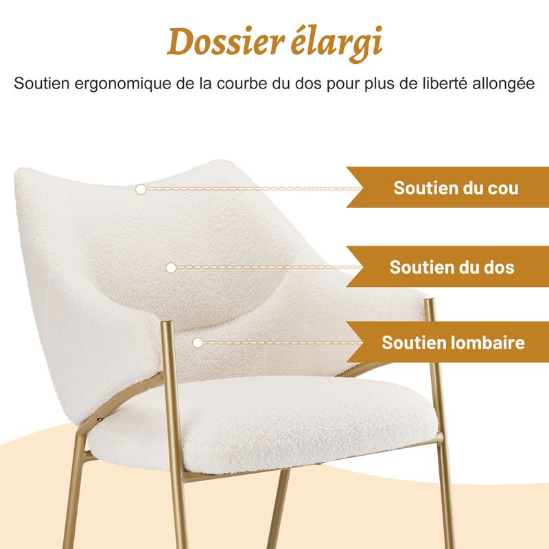 6er Set Loungesessel Aus Lamm Plüsch Stoff, Beige_voghion.com