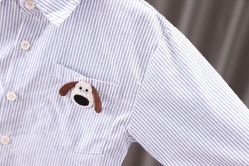 Îmbrăcăminte pentru copii Five Small Seven 2025 Primăvară-Toamnă Nouă Colecție 0-5 Ani Băieți și Fete Tricou cu Cap de Câine Lung T_voghion.com